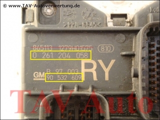 Engine control unit GM 90-532-609 RY Bosch 0-261-204-058 90-532-624 AA Opel Corsa-B X10XE
