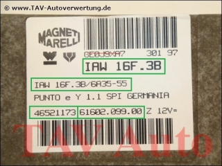 Motor-Steuergeraet IAW 16F.3B/6A35-55 46521173 61602.099.00 Fiat Punto 55