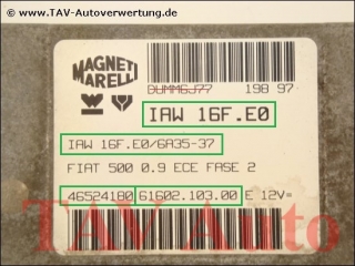 Motor-Steuergeraet IAW 16F.E0/6A35-37 46524180 61602.103.00 Fiat Cinquecento