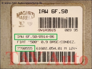Motor-Steuergeraet IAW 6F.S0/0914-B6 7780555 61602.054.01 Fiat Cinquecento