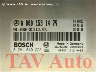 Motor-Steuergeraet Mercedes-Benz A 0001531479 Bosch 0281010223 28RTE000