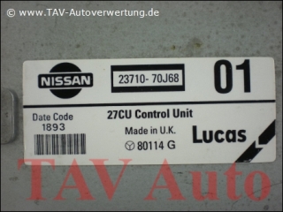 Motor-Steuergeraet Nissan 23710-70J68 01 27CU Control unit 80114G Lucas