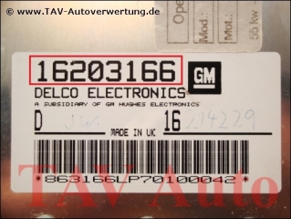 Engine control unit GM 16-203-166 Opel Astra-F X16SZR
