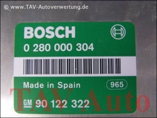 Engine control unit Bosch 0-280-000-304 GM 90-122-322 Opel Ascona Kadett