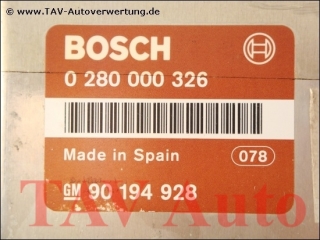 Motor-Steuergeraet Opel GM 90194928 Bosch 0280000326 Monza-A Rekord-E Senator-A 22E