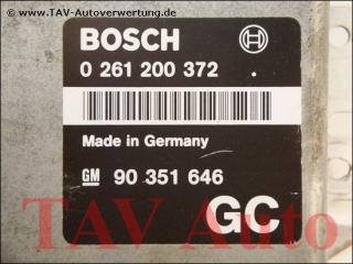 Motor-Steuergeraet Opel GM 90351646 GC Bosch 0261200372 26RT3615