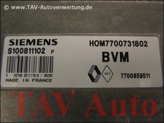 Motor-Steuergeraet Renault S100811102F HOM 7700731802 BVM 7700859511 Siemens