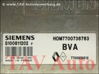 Motor-Steuergeraet Renault S100811202F HOM 7700736763 BVM 7700859512 Siemens