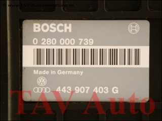 Engine control unit Seat Bosch 0-280-000-739 443-907-403-G 28SA1578 VW Jetta 1.8L RP