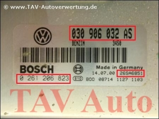 Motor-Steuergeraet Bosch 0261206823 030906032AS Seat Arosa VW Lupo AUC