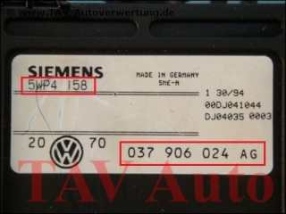 Engine control unit Seat VW 037-906-024-AG Siemens 5WP4-158