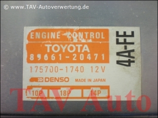 Motor-Steuergeraet Toyota 89661-20471 175700-1740 4A-FE