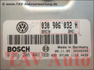 Motor-Steuergeraet VW 030906032H Bosch 0261206002 Benzin 3042