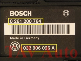 Motor-Steuergeraet 032906026A Bosch 0261200764 26SA2515 VW Golf ABU