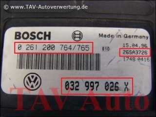Engine control unit Bosch 0-261-200-764/765 032-997-026-X 26SA3726 VW Golf Vento ABU