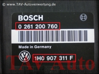 Motor-Steuergeraet Bosch 0261200760 1H0907311F 26SA2231 VW Golf Vento AAM