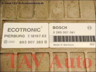 Motor-Steuergeraet Bosch 0285007061 VW 893907383B Pierburg 7.18167.62