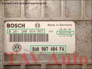 Engine control unit Bosch 0-261-200-864/865 8A0-907-404-FA VW Passat 2.0L 9A