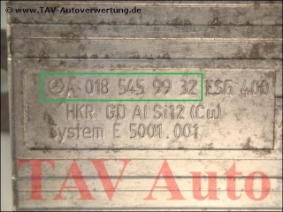 Steuergeraet Zusatzluefter Mercedes A 0185459932 EGS 400 System E5001.001