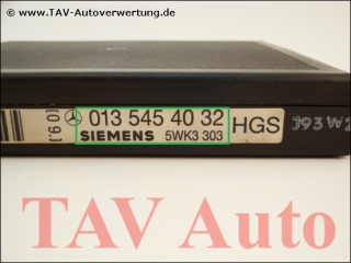 HGS Control unit Mercedes A 013-545-40-32 [09] Siemens 5WK3-303