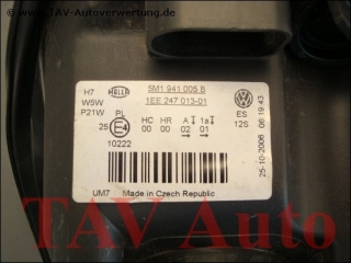 Scheinwerfer V.L. 5M1941055B Hella 1EE247013-01 VW Golf V Plus