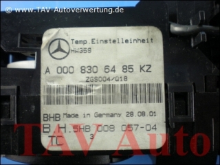 Heater control panel Mercedes-Benz A 000-830-64-85 KZ Hella 5HB-008-057-04 Vito Sprinter