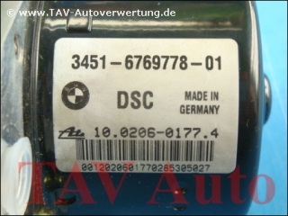 Hydraulik-Aggregat ABS/DSC BMW 3451-6769778-01 3452-6769779-01 Ate 10.0206-0177.4 10.0960-0829.3