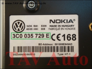 Interfacebox Telefon VW 3C0035729E Nokia
