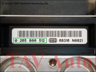 M-ABS Hydraulic unit VW 6Q0-614-417-P 6Q0-907-379-AG 0002 H04 Bosch 0-265-231-715 0-265-800-512