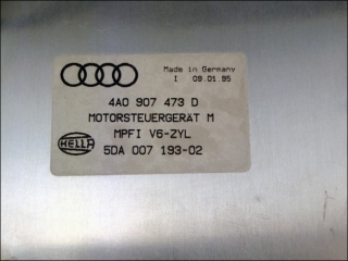 Engine control unit Audi A6 4A0-907-473-D Hella 5DA-007-193-02 MPFI V6-Zyl automatic
