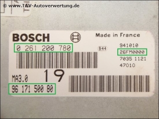 Engine control unit Bosch 0-261-200-780 96-171-500-80 Citroen AX Peugeot 106 205