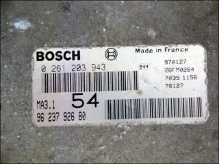 Engine control unit Bosch 0-261-203-943 96-237-926-80 Citroen Saxo Peugeot 106