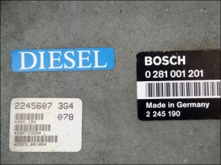 Motor-Steuergeraet Bosch 0281001201 2245190 2245607 3G4 28RTD399 BMW 325 tds