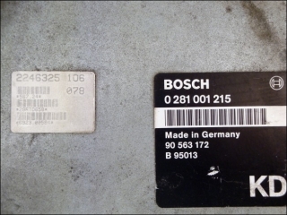 Engine control unit Bosch 0-281-001-215 90-563-172 KD 2246325 28RTD658 Opel Omega-B
