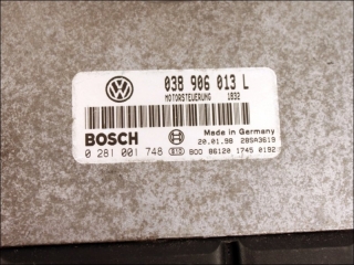 Motor-Steuergeraet Bosch 0281001748 038906013L 28SA3619 Seat Arosa VW Lupo 1.7 SDI AKU