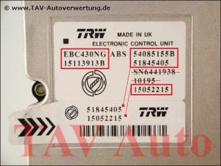 New! ABS Control unit Lancia 51-845-405 15-052-215 TRW 15-113-913-B 54-085-155-B EBC430NG