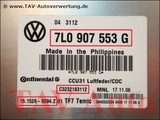 NEU! Steuergeraet Niveauregelung VW 7L0907553G Ate 15.1528-0094.2 CCU31 C3232183112