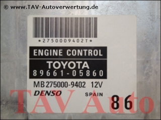 NEU! Motor-Steuergeraet Toyota 89661-05860 Denso MB 275000-9402
