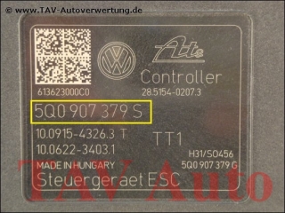 Neu! ABS Hydraulikblock VW 5Q0614517R 5Q0907379S Ate 10.0220-0293.4 10.0915-4326.3