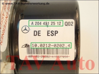 New! ABS/ESP Pump Hydraulic unit Mercedes-Benz A 204-431-25-12 Q02 Ate 10021202024
