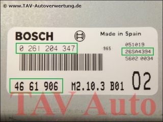 Neu! Motor-Steuergeraet Bosch 0261204347 Saab 4661906 M2.10.3 B01 02 26SA4394