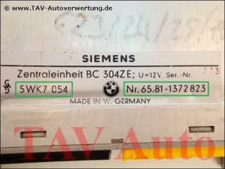 On-board computer control unit BMW 65-81-1-372-823 Siemens 5WK7-054