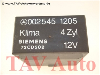 Relais Klima Mercedes A 0025451205 Siemens 72CD502