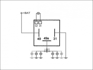 Turn signal hazard light Relay 70BG-G000 2+1(6)x21W+0..7W Richtungs-warnblinkgeber