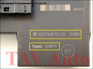 SAM Control unit Mercedes A 022-545-53-32 [SAM] Temic 309872 K7