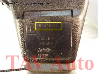 Seat belt lock with tensioner F.L. GM 90-359-921 90-442-383 1-97-403 Opel Astra-F