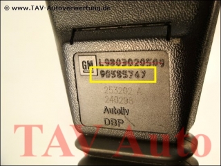 Seat belt lock with tensioner F.L. GM 90-585-747 90-543-027 1-97-467 Opel Vectra-B