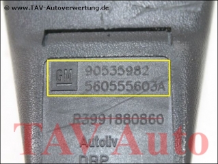 Seat belt lock with tensioner F.R. GM 90-535-982 560555603A 1-97-489 Opel Corsa-B