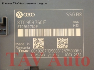 Seat control unit 8T0-959-760-F Audi A5 S5 RS5
