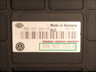 Automatic transmission control unit 096-927-733-Q Hella 5DG-007-201-05 VW Golf-3 Vento